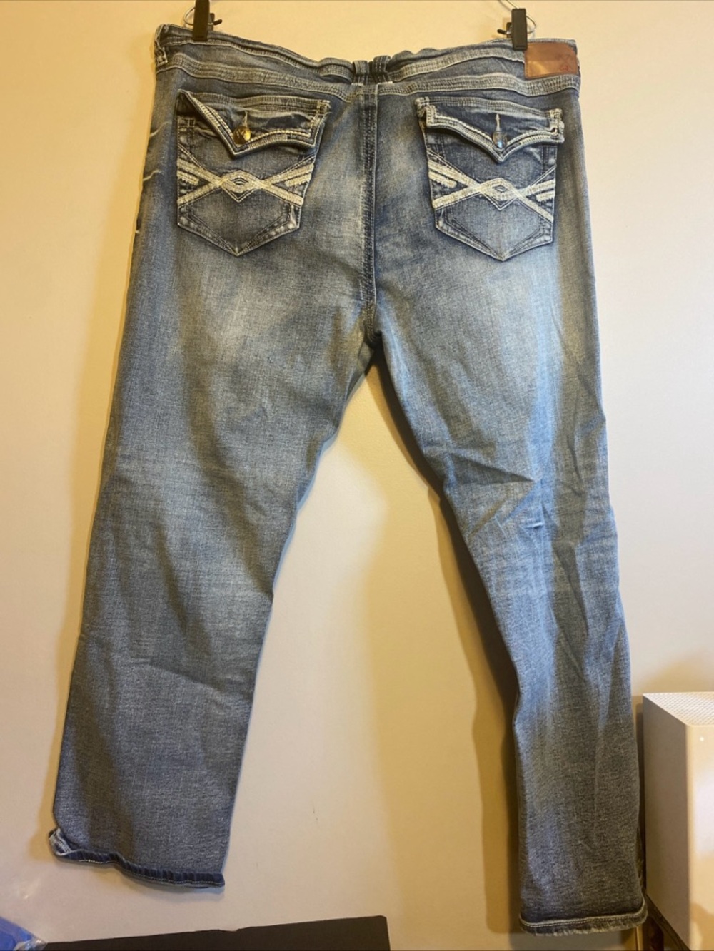 Axe‎ & Crown Jeans Men’s 42/32 Slim Fit Blue Denim Straight  Leg Light Wash Vtg